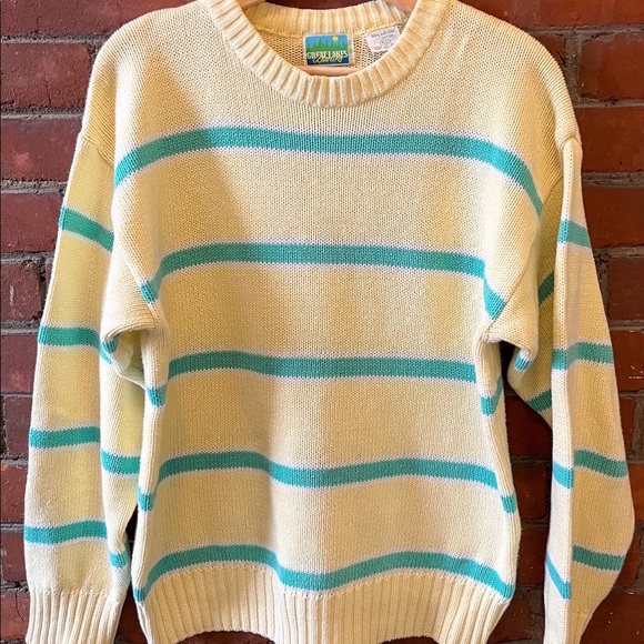 90s striped knit crewneck sweater - Picture 5 of 6